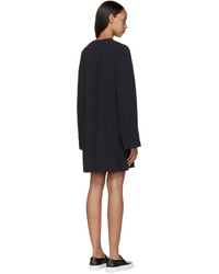 Темно-синее платье от Helmut Lang
