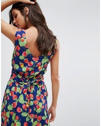 Темно-синее платье от Warehouse