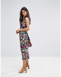 Темно-синее платье от Warehouse