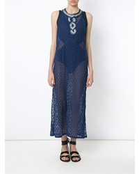 Темно-синее пляжное платье от BRIGITTE