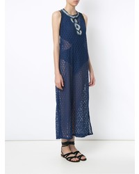 Темно-синее пляжное платье от BRIGITTE