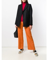 Женское темно-синее полупальто от Semicouture