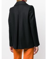 Женское темно-синее полупальто от Semicouture