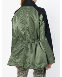 Женское темно-синее полупальто от Sacai