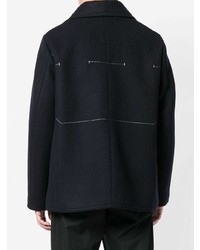 Темно-синее полупальто от Jil Sander