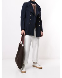 Темно-синее полупальто от Kent & Curwen