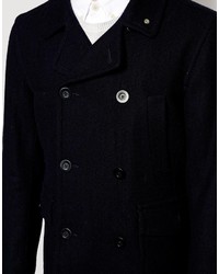 Темно-синее полупальто от Peter Werth