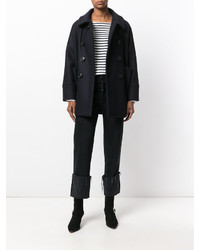 Женское темно-синее полупальто от Dsquared2