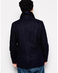 Темно-синее полупальто от Solid