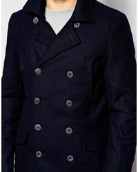 Темно-синее полупальто от Solid