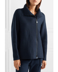 Женское темно-синее полупальто от Akris