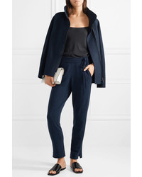 Женское темно-синее полупальто от Akris