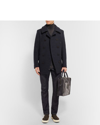 Темно-синее полупальто от Tom Ford