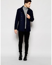 Темно-синее полупальто от Sisley