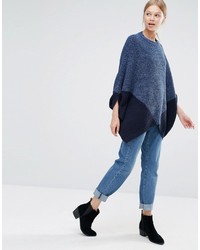 Темно-синее пончо от Vero Moda