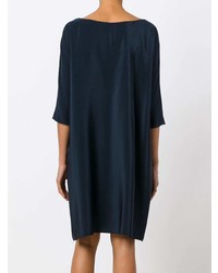 Темно-синее свободное платье от Aspesi
