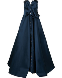 Темно-синее шелковое вечернее платье от Alexis Mabille