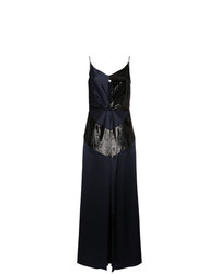 Темно-синее шелковое платье-миди от Michael Lo Sordo