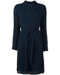 Темно-синее шелковое платье от A.P.C.