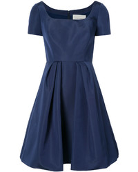 Темно-синее шелковое платье от Carolina Herrera