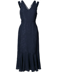 Темно-синее шелковое платье от Derek Lam 10 Crosby