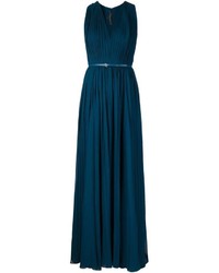 Темно-синее шелковое платье от Elie Saab