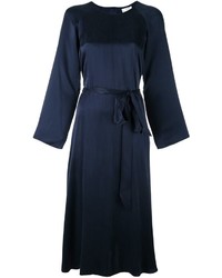 Темно-синее шелковое платье от Forte Forte