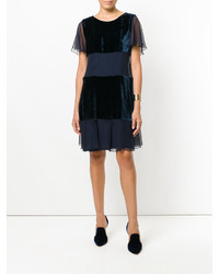 Темно-синее шелковое платье от Alberta Ferretti