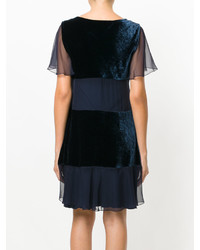 Темно-синее шелковое платье от Alberta Ferretti