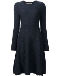 Темно-синее шелковое платье от Lela Rose