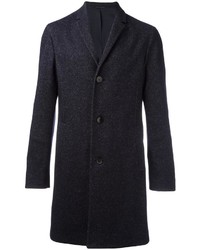 Мужское темно-синее шерстяное пальто от Calvin Klein