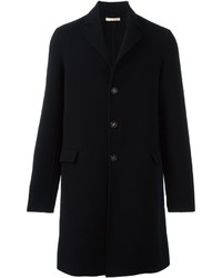 Мужское темно-синее шерстяное пальто от Massimo Alba