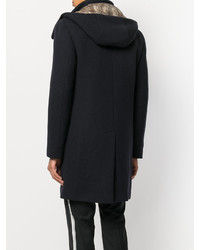 Мужское темно-синее шерстяное пальто от Etro