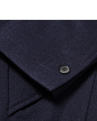 Мужское темно-синее шерстяное пальто от Ami