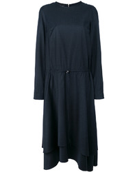 Темно-синее шерстяное платье от Cédric Charlier
