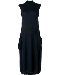 Темно-синее шерстяное платье от Jil Sander