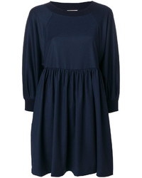 Темно-синее шерстяное платье от Semi-Couture