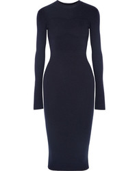 Темно-синее шерстяное платье от Victoria Beckham
