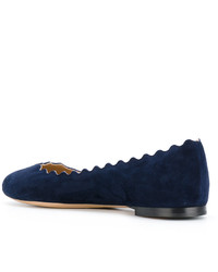 Темно-синие балетки от Chloé