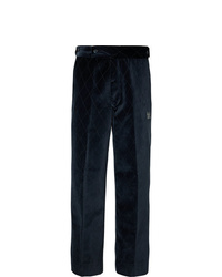 Мужские темно-синие бархатные классические брюки от Needles