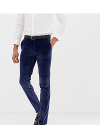 Мужские темно-синие бархатные классические брюки от Twisted Tailor