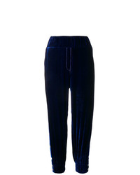 Женские темно-синие бархатные спортивные штаны от Almaz