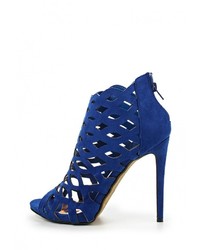 Темно-синие босоножки на каблуке от Jessica Wright