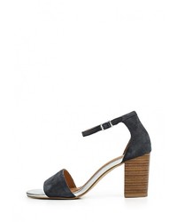 Темно-синие босоножки на каблуке от Vagabond