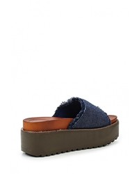 Женские темно-синие босоножки от Exquily