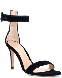 Женские темно-синие босоножки от Gianvito Rossi