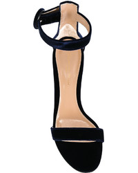 Женские темно-синие босоножки от Gianvito Rossi