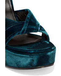 Женские темно-синие босоножки от Jil Sander