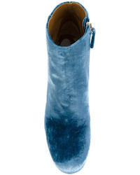 Темно-синие ботильоны от Aquazzura