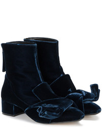 Женские темно-синие ботинки с украшением от No.21